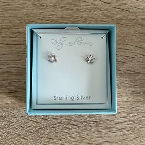 Sterling Silver Flower Stud Earrings